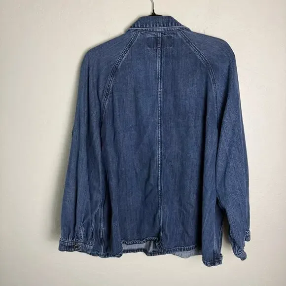 Torrid Tencel Chore Jacket 2X 19712966 Denim Jacket Jean Jacket - Picture 6 of 15